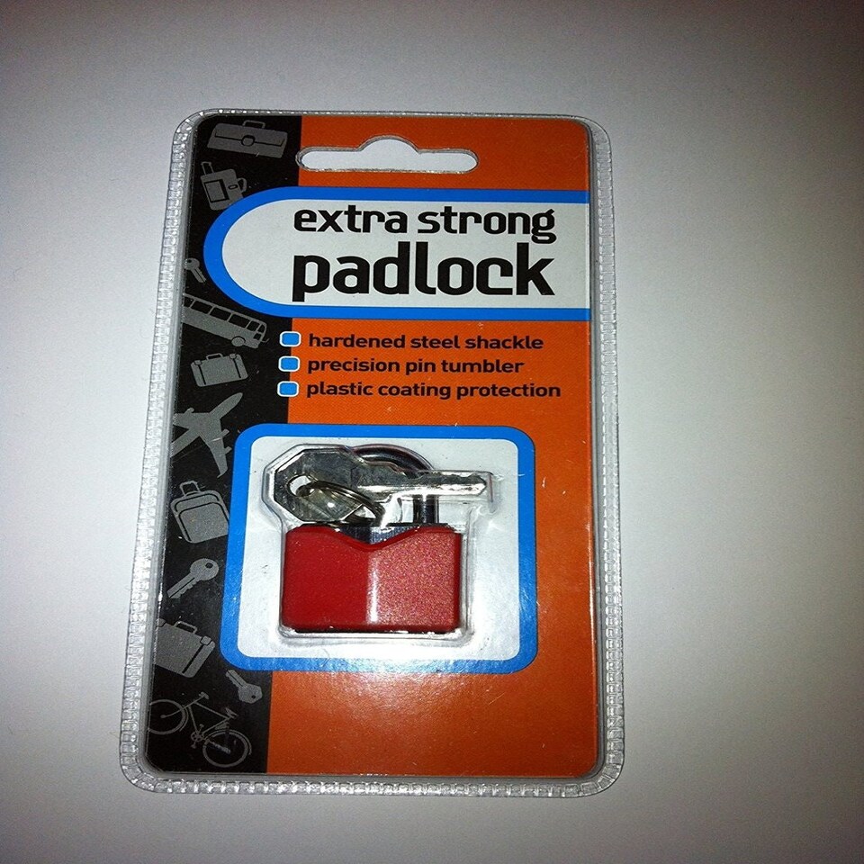 image 1 of Extra Strong Pad Lock - Hardened Steel Shackle with 3 Keys