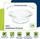 image 5 of Borosil Round Casserole with Lid (1.0 Litre) - Oven, Microwave Safe Serving Bowl With Glass Lid, Transparent | Clear | (1.0 L): 18 cm (D) × 21 cm (W) × 5.7 cm (H)