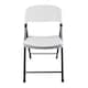 image 4 of Harbour Housewares Folding Trestle Chair - White | White | White