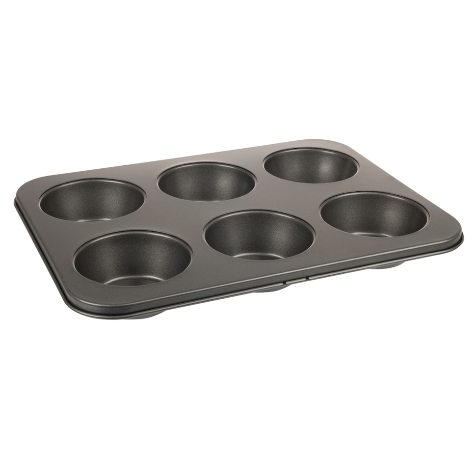 image 1 of Mini Muffin Tin: 6 Hole Luxe Muffin Pan, Non Stick