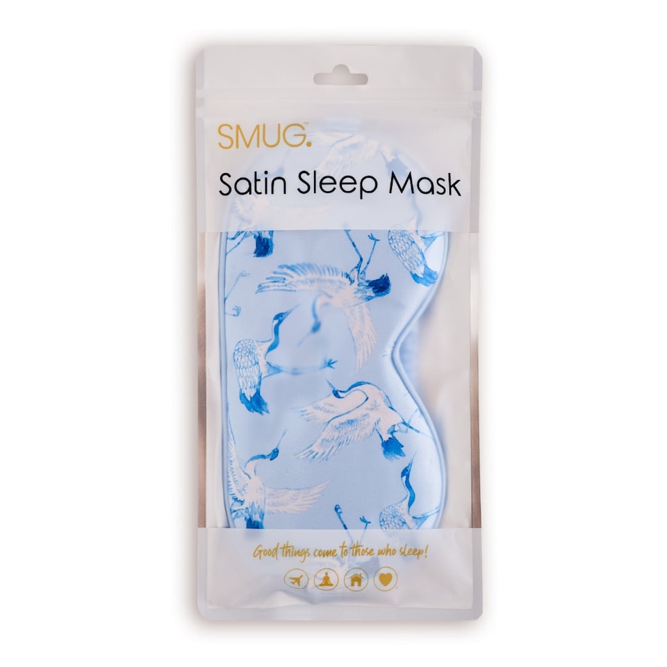 image 1 of SMUG Satin Sleep Mask - Cranes Print