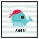 image 2 of Ahoy! whale (Picture Frame) White | S