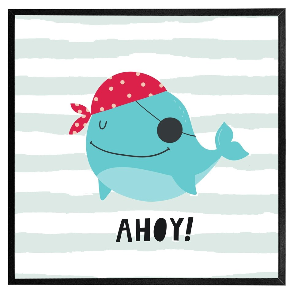 image 1 of Ahoy! whale (Picture Frame) White | S