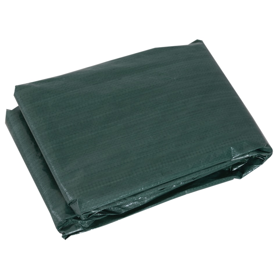 image 1 of Outsunny 235x190x90cm Large Patio Set Outdoor Garden Furniture Cover Green | Green | Dark Green