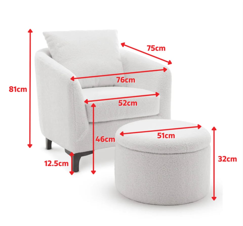 image 1 of Velvet Blue Angela Accent Tub Chair with Ottoman