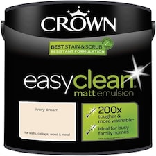 Crown Easyclean Matt Emulsion 2.5L Ivory Cream