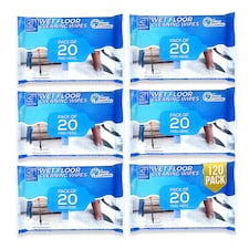 Wet Floor Cleaning Wipes (Pack of 20) Wood & Tile Floor Streak-Free Wet Mop Cloths Compatible with Most Brands