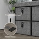 image 5 of HOMCOM Shoe Bench with Cushioned Seat, 6 Fabric Drawers for Entryway Hallway | Grey | Black