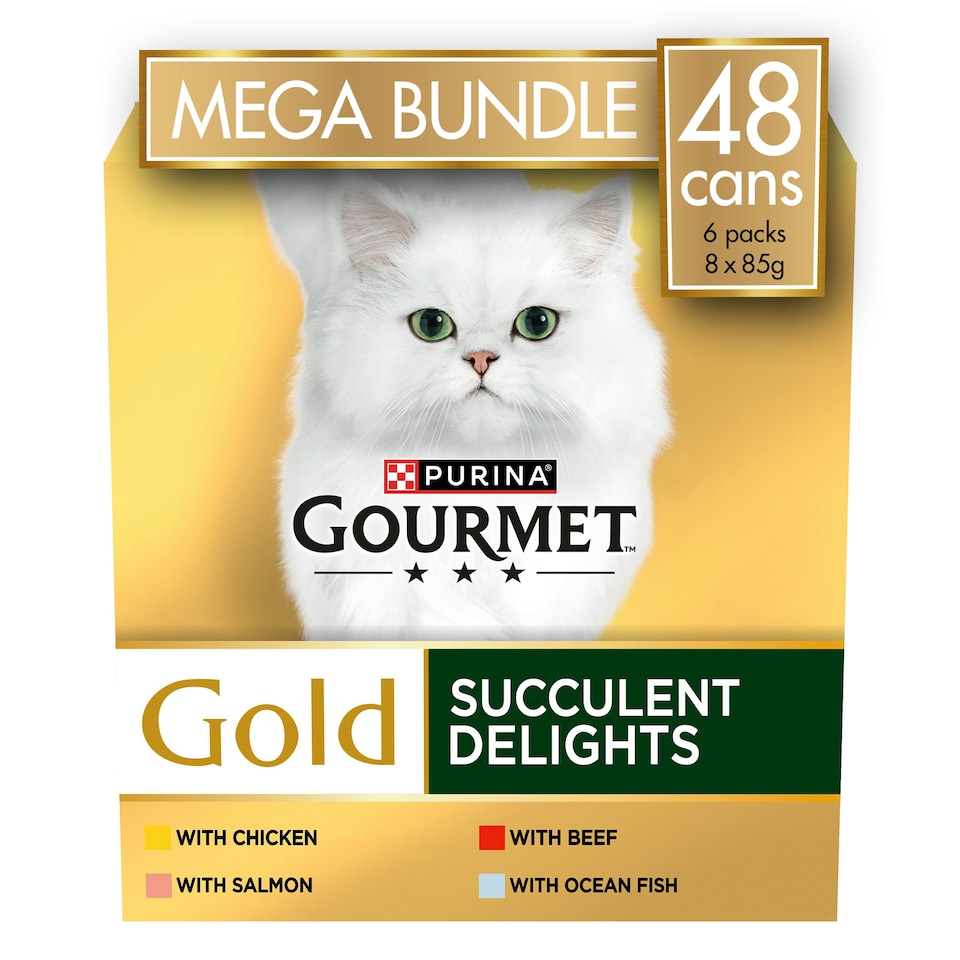 Gourmet Gold Succulent Delights Wet Cat Food 48X85G (Pack Of 6)