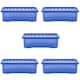 image 1 of Wham Crystal 5 x 32L Stackable Plastic Storage Boxes with Lids Blue