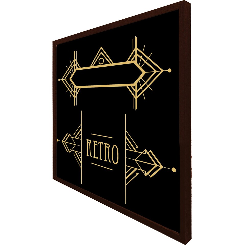 image 1 of Art deco retro (Picture Frame) Black | XL