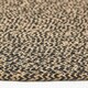 image 4 of Homescapes Linen and Black Handmade Woven Braided Rug - 120 cm Round Cream | 120 cm Round
