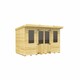 image 1 of 10ft x 6ft Pent Summer House - Wood - L178 x W302 x H201 cm Brown
