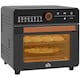 image 1 of HOMCOM 20L Mini Oven, 16-in-1 Air Fryer Oven, Pizza Oven and Grill with Double Glass Door, Baking Tray, Wire Rack, Adjustable Temp & Timer, 1400W, Black