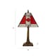 image 6 of ValueLights Tiffany Red Stained Glass Shade Brass Table Lamp Red