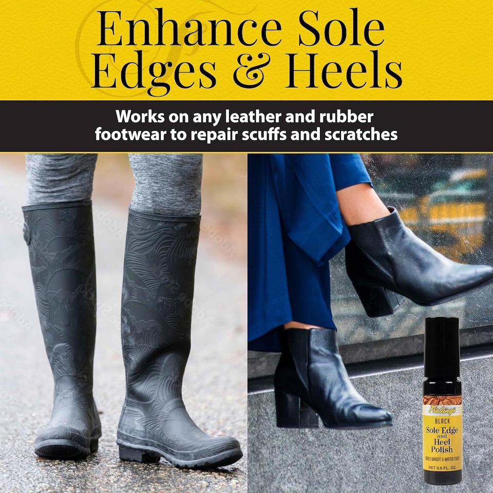 image 1 of Fiebing's Sole and Heel Edge Polish - Professional Touch-Up for Shoes 0.6oz | Black | Black