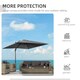image 6 of Outsunny 2.7 x 2.7 m Cantilever Parasol Garden Umbrella w/ Cross Base Dark Grey