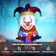 image 3 of Outsunny 4ft Blow Up Outdoor Halloween Decoration, Clown on Bicycle