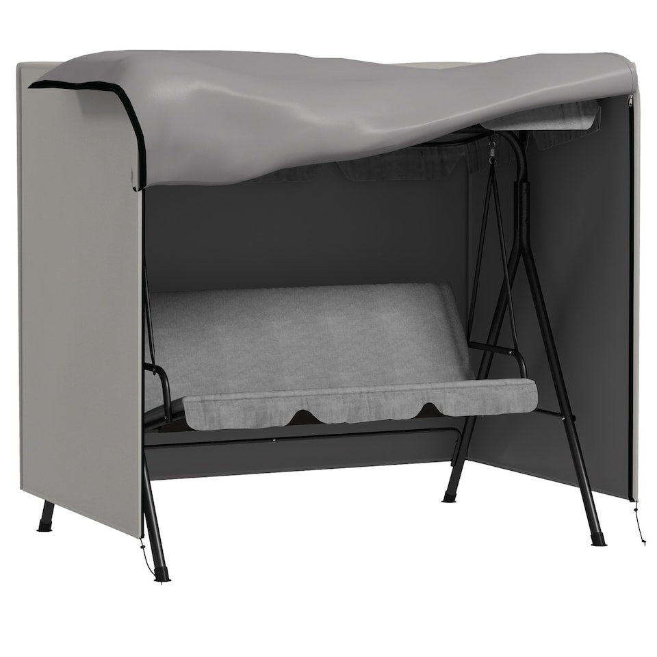 image 1 of Outsunny Garden Furniture Protector Patio Swing Chair Cover Light Grey | Grey | Light Grey