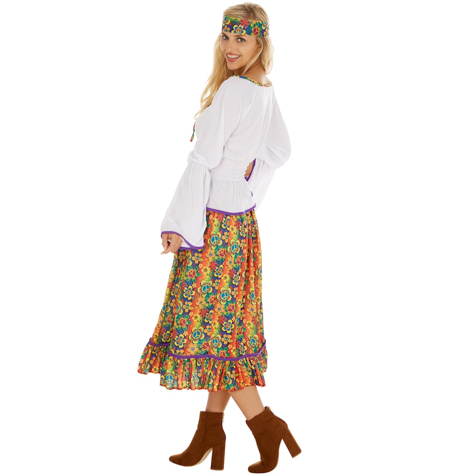 image 1 of Womens Lady Love and Peace Costume | Multi | colourful | S | 1