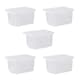 image 6 of Wham Crystal 5 x 28L Stackable Plastic Storage Boxes with Lids Pink