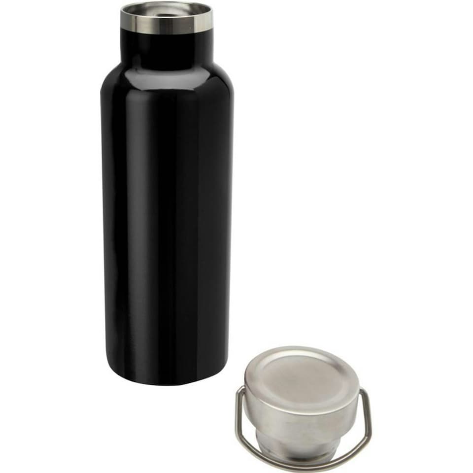 image 1 of Thor Recycled Stainless Steel 500ml Water Bottle - Solid Black - One Size