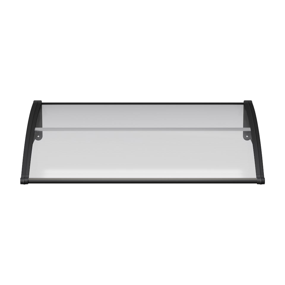 image 1 of Living and Home Awning Canopy for Window and Door with Drainage - 150cm W x 100cm D Dark Grey