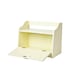 image 4 of Minack Buttermilk / Cream Wooden Bread Bin, Worktop Storage Box with Shelf | Cream | Buttermilk