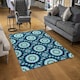 image 2 of boho, magic symbol (Rug) Blue | Small: 60x110cm
