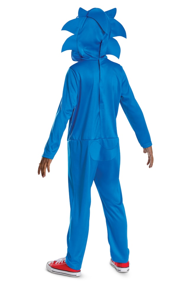 image 1 of Sonic the Hedgehog Sonic Costume – Boys Officially Licensed 2-Piece Fancy Dress Outfit, Blue, Ages 3-8