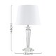 image 2 of ValueLights Davenport Extra Large Crystal Table Lamp Large White Tapered Shade
