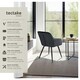 image 2 of Dining Chair Marilyn - with armrests, padded, velvet look, black steel legs - Set of 2 Black