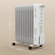 image 3 of HOMCOM 11 Fin Portable Oil Filled Heater Radiator, Energy Efficient, White