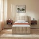 image 2 of Vida Designs Valentina Single Ottoman Lift Up Storage Bed Frame, Beige