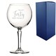 image 1 of Personalised 40th Birthday Hudson Gin Glass Years Young Delicate Font