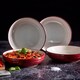 image 6 of Barbary & Oak Foundry Pasta Bowls, Set of 4 Red