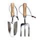 image 5 of Kent & Stowe Kids Hand Trowel and Fork Set, Ash Handles, Stainless Steel Heads | Brown | 1 x Trowel, 1 x Fork | 2