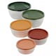 image 5 of 5Pcs Plastic Food Storage Containers & Airtight Lids Microwave Freezer Safe Sets | Multi | Multicoloured | 3x Round Sets