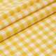 image 2 of Homescapes Pure Cotton Gingham Check Yellow Fabric 150cm Wide | Yellow | 150cm(60") wide, sold per metre length