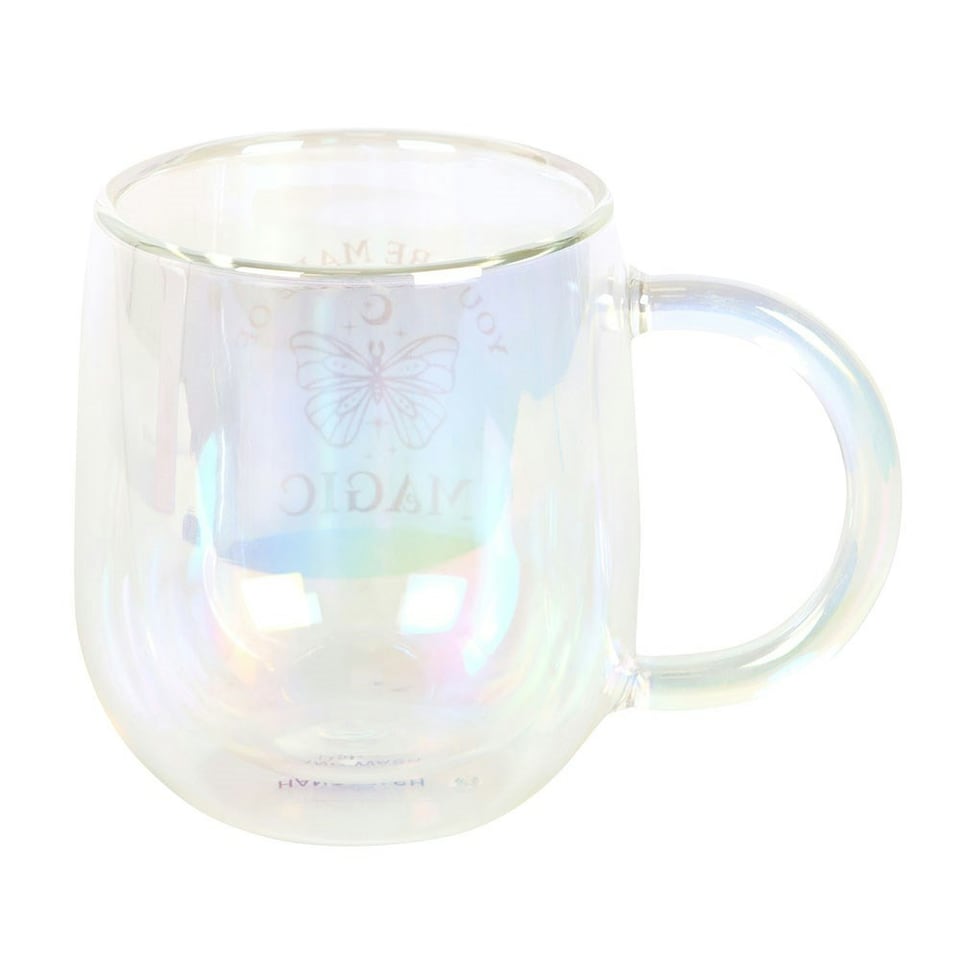 image 1 of ou Are Made of Magic Iridescent Double Walled Glass Mug