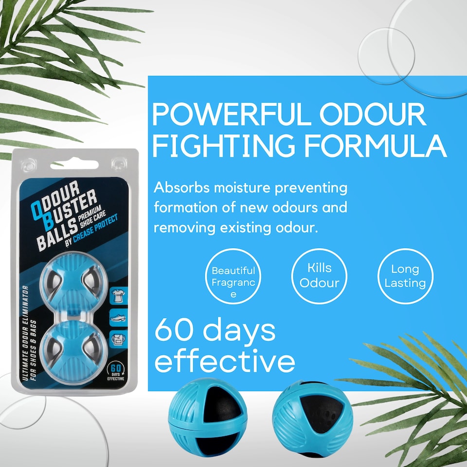 image 1 of Odour Buster Shoe Deodoriser Balls - Ultimate Sneaker Deodoriser & Shoe Freshener (Pack of two)