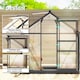 image 4 of Outsunny 6x4ft Walk-In Polycarbonate Greenhouse Plant Grow Galvanized