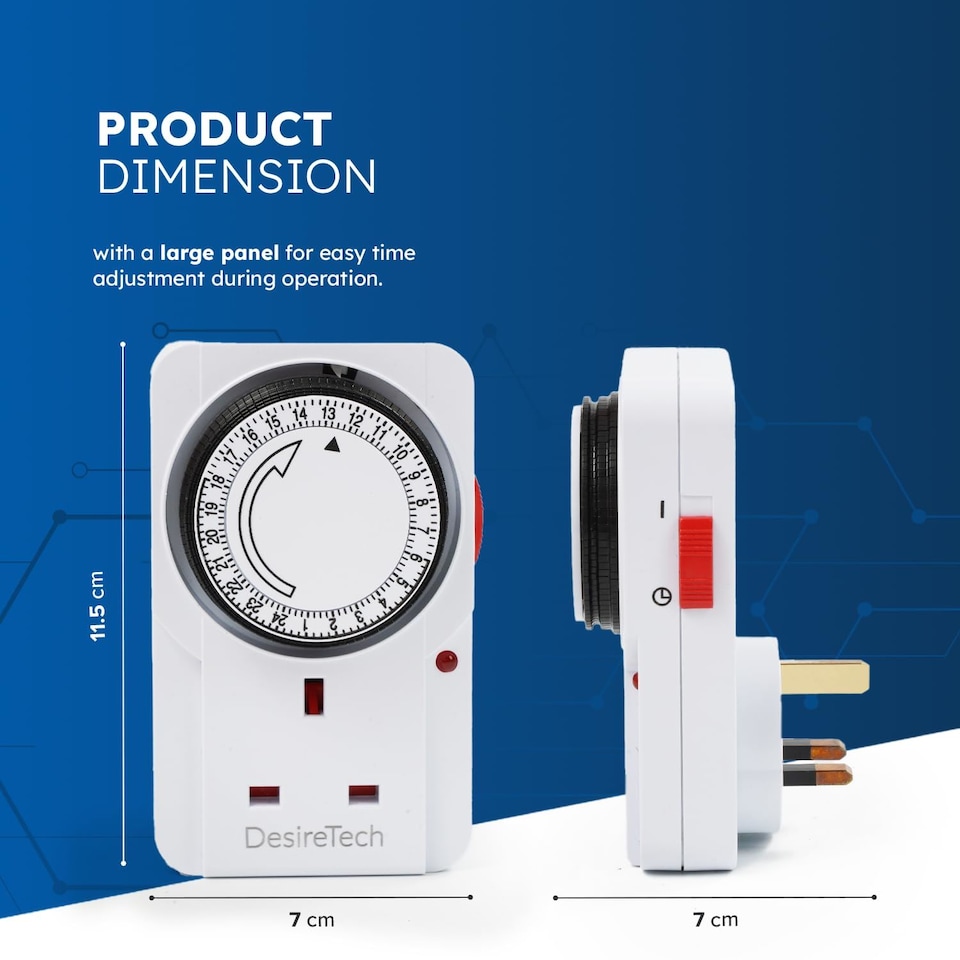 image 1 of Desiretech Plug In 24 Hour Segment Timer Switch for Mains Sockets