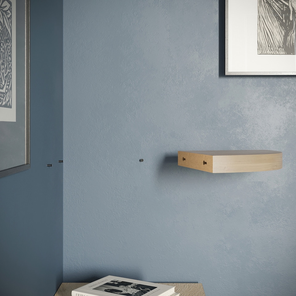 image 1 of Wooden Wall Mounted Floating Corner Shelf - Set of 3 | Brown | 3