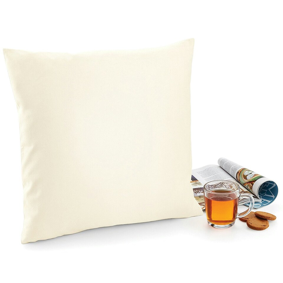 image 1 of Westford Mill Fairtrade Cotton Canvas Cushion Cover - Natural - L