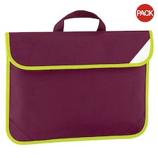 Quadra Enhanced-Vis Book Bag - 4 Litres (Pack of 2) - Burgundy - One Size Purple
