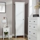 image 2 of Bellevue 1 Or 2 Door Wardrobe MDF Bedroom Furniture White | White