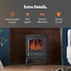 image 3 of VonHaus Electric Stove Heater 1800W Black