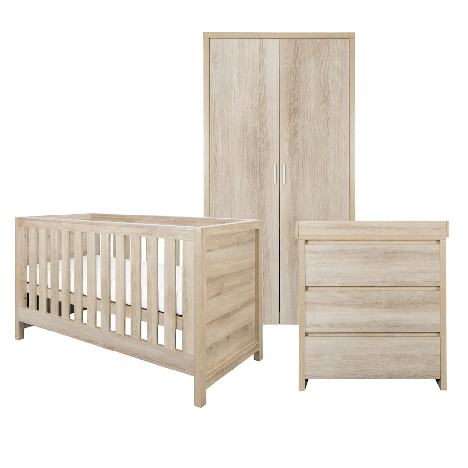 image 1 of Tutti Bambini Modena 3 Piece Room Set - Oak