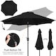 image 5 of Yaheetech 261 cm Patio Umbrella Market Umbrella with 8 Ribs-Black
